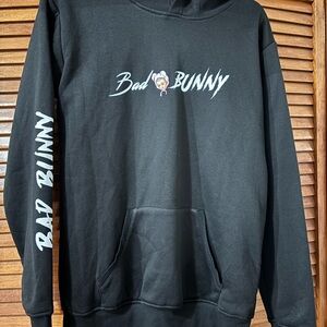 Bad Bunny Black Graphic Hoodie